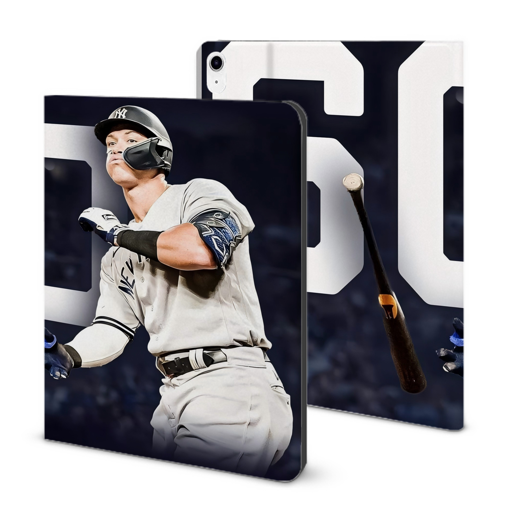 Aaron Judge 60 Home Runs 4 IPad Case Without Pencil Slot – Book-Style Cover With PU Leather & TPU – Slim, Durable, Scratch-Resistant, Full Protection & Easy Access